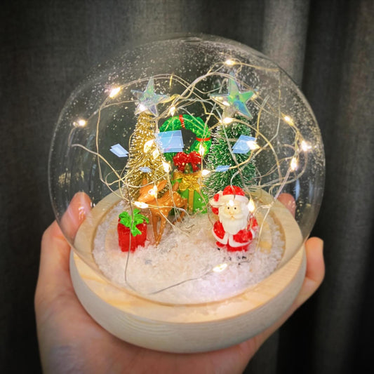 香港聖誕節手工: 光影聖誕水晶球