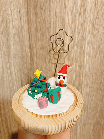聖誕手工: 雪人聖誕樹手工黏土班