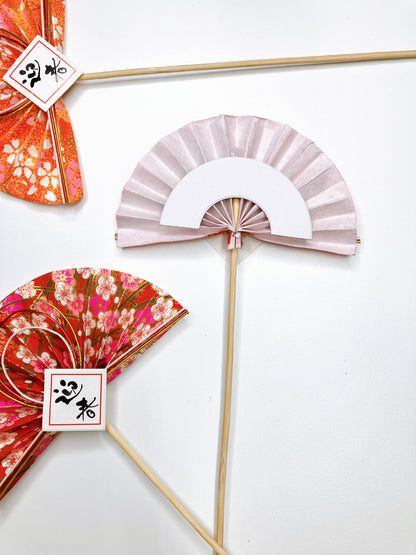 日式紙扇迎春插花裝飾