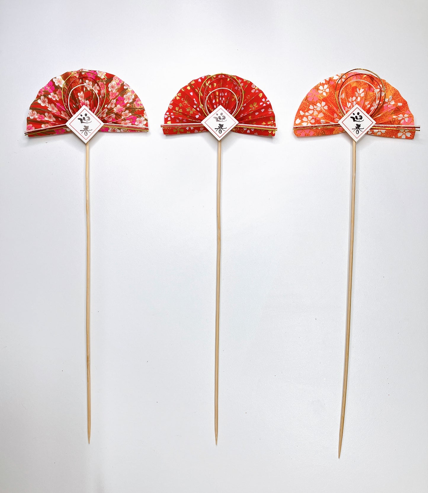 日式紙扇迎春插花裝飾