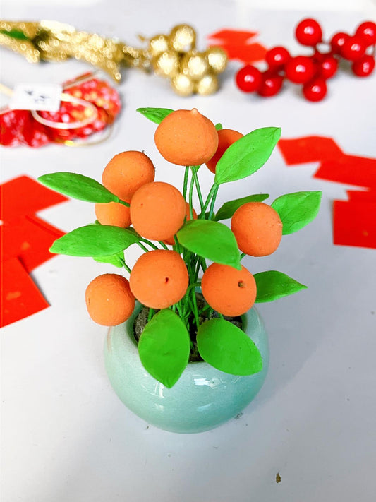 新年手工:新春迷你盆桔黏土手工工作坊