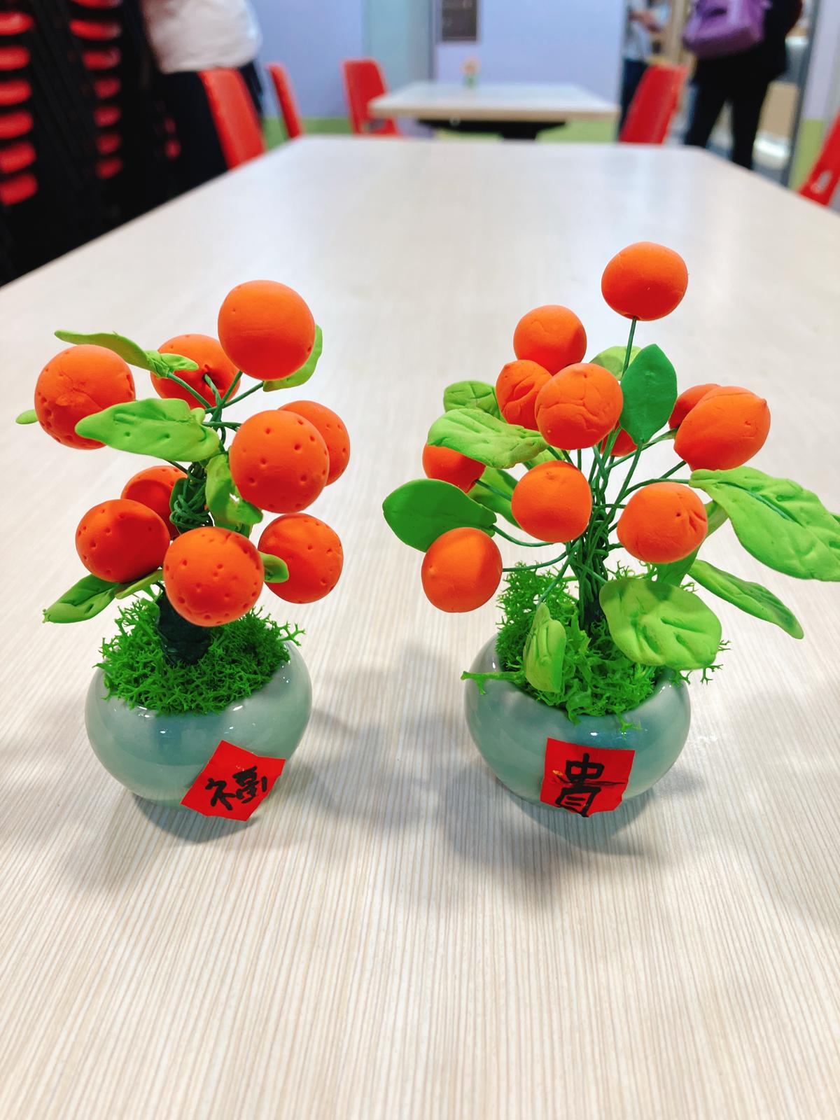 新年手工:新春迷你盆桔黏土手工工作坊