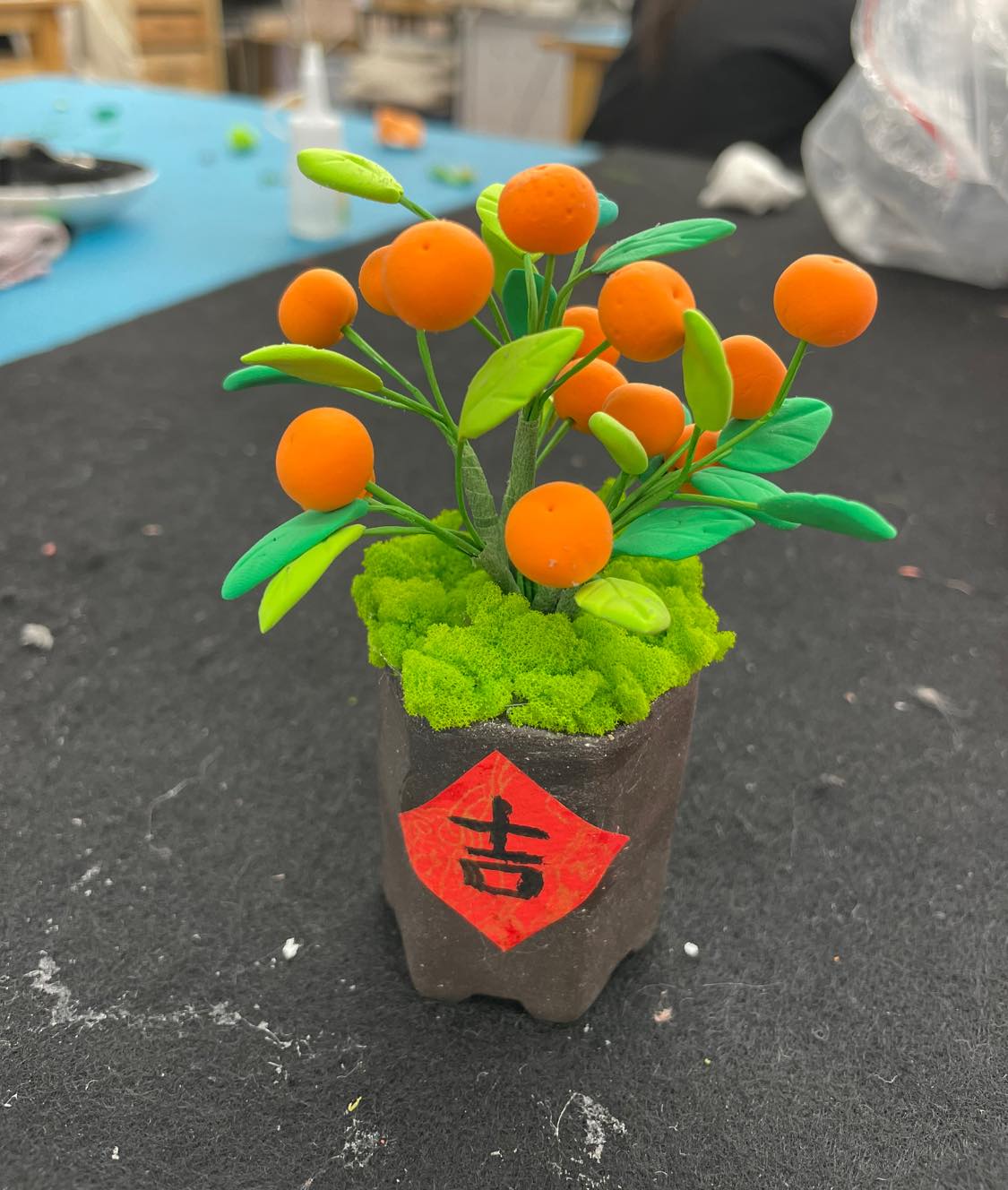 新年手工:新春迷你盆桔黏土手工工作坊