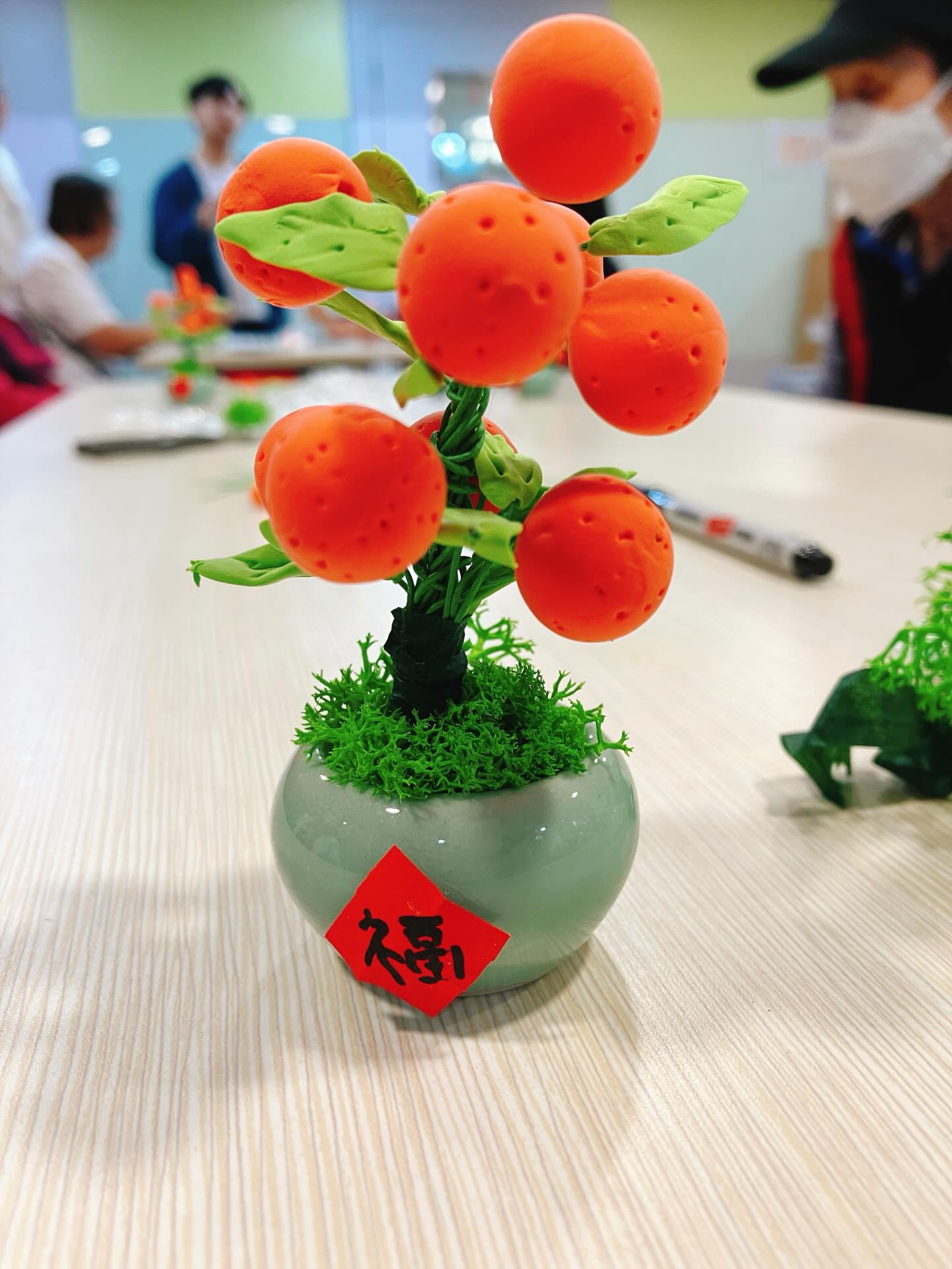 新年迷你手工盆桔黏土工作坊